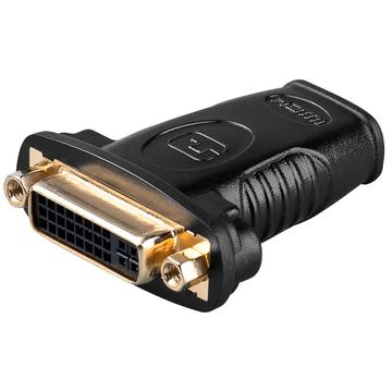 Goobay DVI / HDMI Adapter - Gold Plated - Black