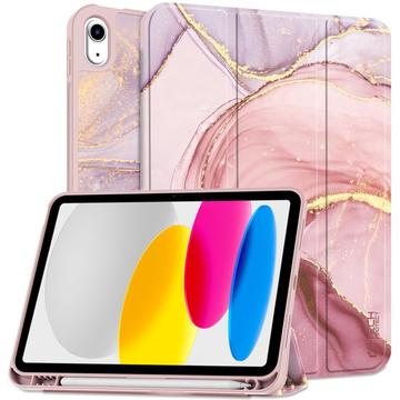 iPad 2022/2025 Tech-Protect SmartCase Pen Tri-Fold Folio Case - Marble