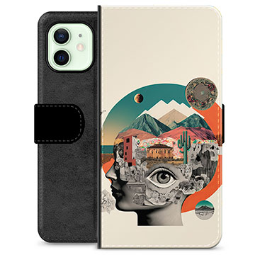 iPhone 12 Premium Wallet Case - Abstract Collage