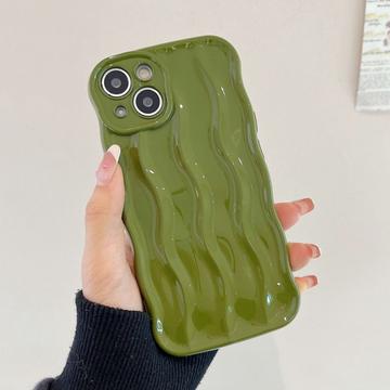iPhone 13 3D Linear Wavy Case - Green