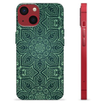 iPhone 13 Mini TPU Case - Green Mandala
