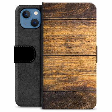 iPhone 13 Premium Wallet Case - Wood