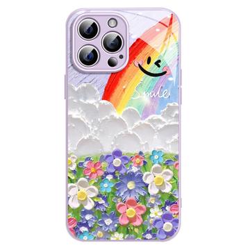 iPhone 13 Pro Max Smile & Rainbow Hybrid Case - Purple