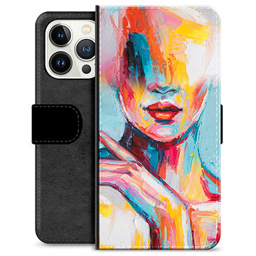 iPhone 13 Pro Premium Wallet Case - Abstract Portrait