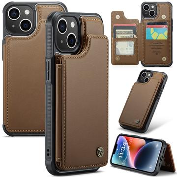 iPhone 14 Plus Caseme C22 Case RFID Card Wallet - Brown