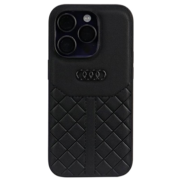 iPhone 14 Pro Audi Leather Coated Case - Black