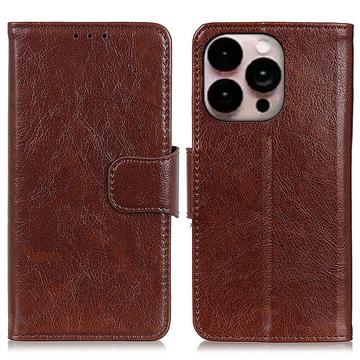 iPhone 14 Pro Max Elegant Series Wallet Case - Brown