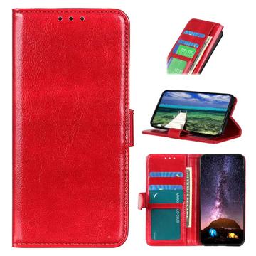 iPhone 14 Pro Max Wallet Case with Magnetic Closure - Red