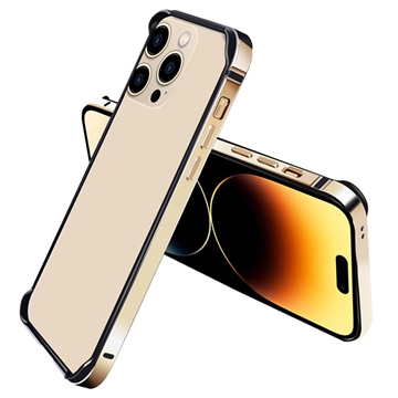 iPhone 14 Pro Metal Bumper with Raised Edges - Gold