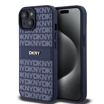 iPhone 15 DKNY Repeat Pattern Tonal Stripe Case - Blue