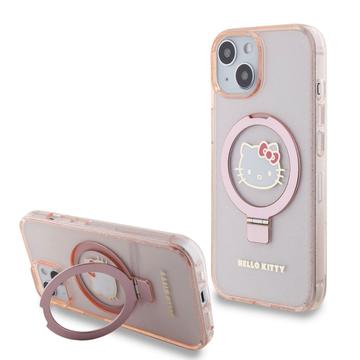 iPhone 15 Hello Kitty IML Ringstand Glitter MagSafe Case - Pink
