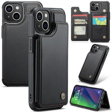 iPhone 15 Plus Caseme C22 Case RFID Card Wallet - Black