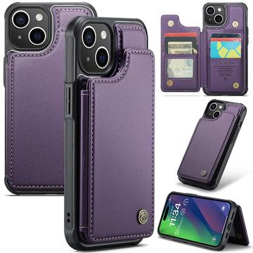 iPhone 15 Plus Caseme C22 Case RFID Card Wallet - Purple