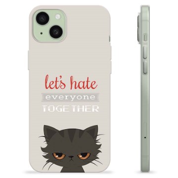 iPhone 15 Plus TPU Case - Angry Cat