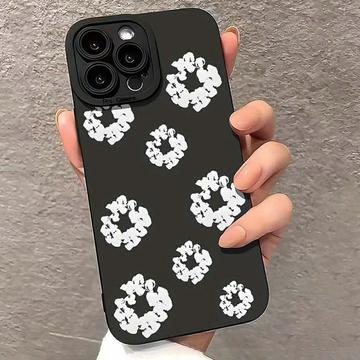 iPhone 15 Pro Cotton Wreath TPU Case - Black