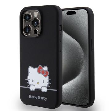 iPhone 15 Pro Hello Kitty Daydreaming Liquid Silicone Case - Black