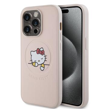 iPhone 15 Pro Hello Kitty Kitty Asleep MagSafe Case - Pink
