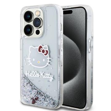 iPhone 15 Pro Hello Kitty Liquid Glitter Charms Case - Transparent