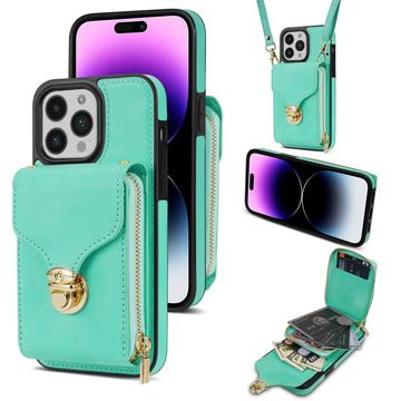 iPhone 15 Pro Max All-in-One Case with Wallet & Strap - Mint