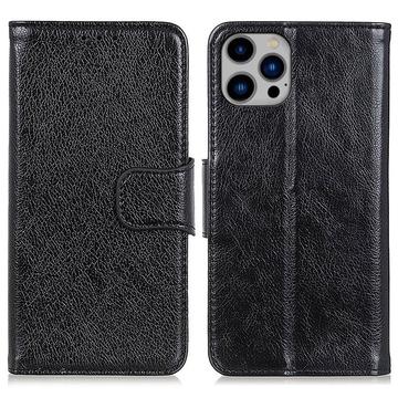 iPhone 15 Pro Max Elegant Series Wallet Case - Black