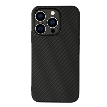 iPhone 15 Pro Max Hybrid Case - Carbon Fiber - Black