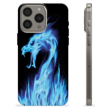 iPhone 15 Pro Max TPU Case - Blue Fire Dragon