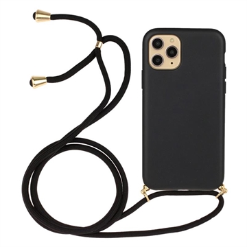 iPhone 15 Pro Max TPU Case with Lanyard - Black