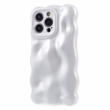 iPhone 15 Pro Max Wavy Edge Candy Bubbles TPU Case - White
