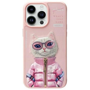 iPhone 15 Pro Nimmy Friends Cool&Cute 2.0 Cat Case - Pink