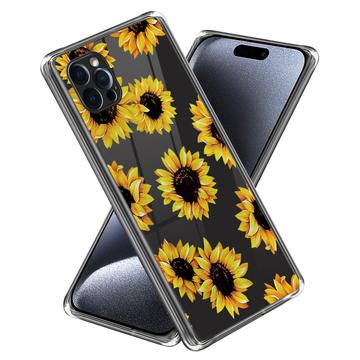 iPhone 15 Pro Stylish Ultra-Slim TPU Case - Sunflowers