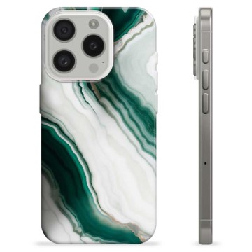 iPhone 15 Pro TPU Case - Emerald Marble