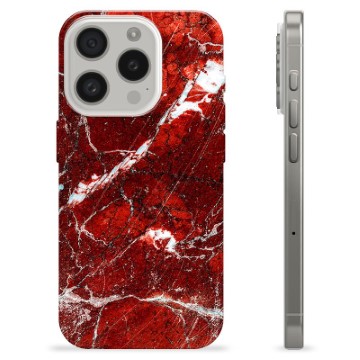 iPhone 15 Pro TPU Case - Red Marble