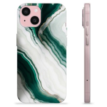 iPhone 15 TPU Case - Emerald Marble
