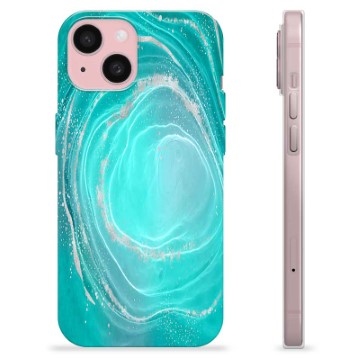 iPhone 15 TPU Case - Turquoise Swirl