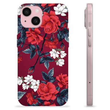iPhone 15 TPU Case - Vintage Flowers
