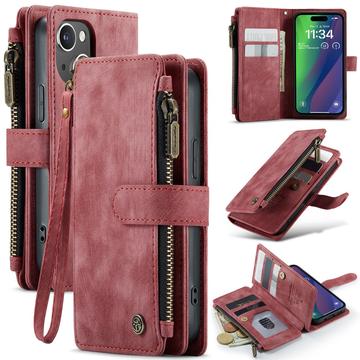 iPhone 16 Caseme C30 Multifunctional Wallet Case - Red