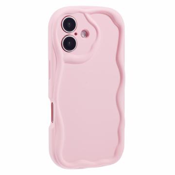 iPhone 16 Plus Candy Color Wavy TPU Case - Pink