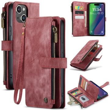 iPhone 16 Plus Caseme C30 Multifunctional Wallet Case - Red