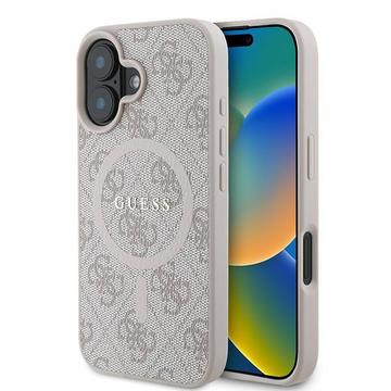 iPhone 16 Plus Guess 4G Colored Ring Case - MagSafe Compatible - Pink