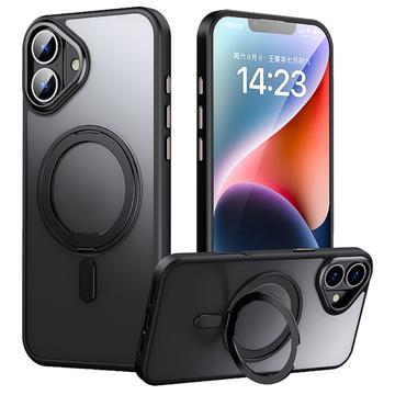 iPhone 16 Plus Magnetic Kickstand Hybrid Case - Black