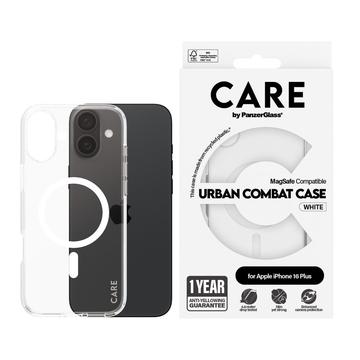 iPhone 16 Plus PanzerGlass Care Transparent Urban Combat Case - MagSafe Compatible - White