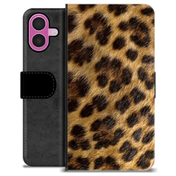 iPhone 16 Plus Premium Wallet Case - Leopard
