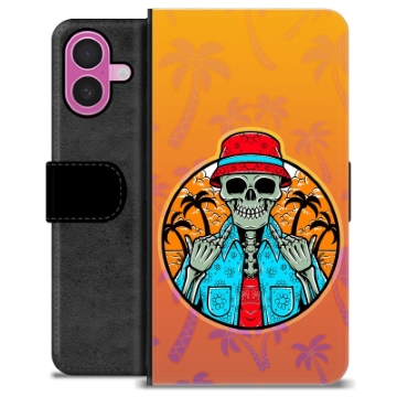 iPhone 16 Plus Premium Wallet Case - Skeleton Summer