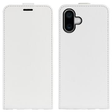 iPhone 16 Vertical Flip Case with Card Slot - White