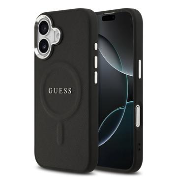 iPhone 17 Guess Saffiano Hybrid Case - MagSafe Compatible - Black