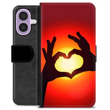 iPhone 17 Premium Wallet Case - Heart Silhouette