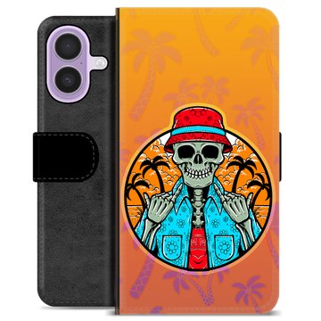 iPhone 17 Premium Wallet Case - Skeleton Summer
