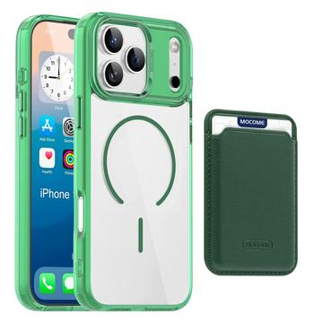 iPhone 17 Pro MagSafe Case with Card Holder - Green / Transparent