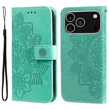 iPhone 17 Pro/18 Pro Mandala Series Wallet Case - Green