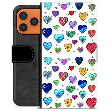 iPhone 17 Pro Max Premium Wallet Case - Hearts